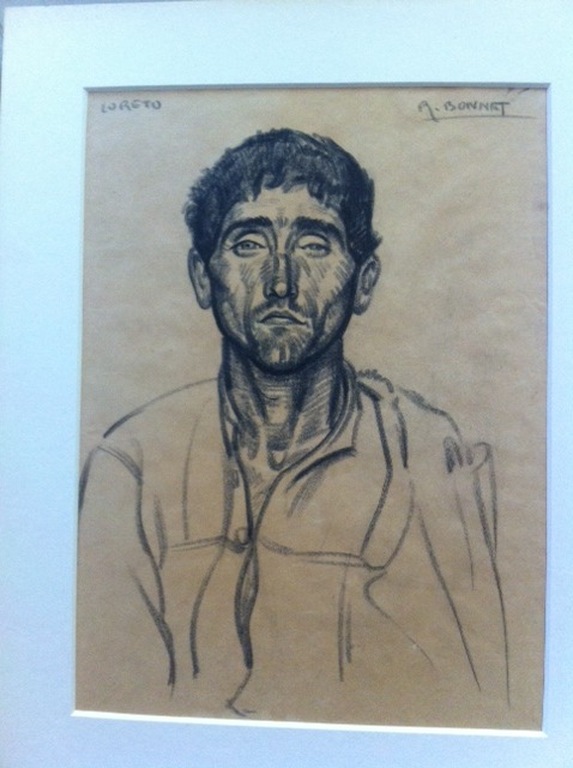 R.Bonnet Houtskooltekening Loreto verkocht voor € 77!