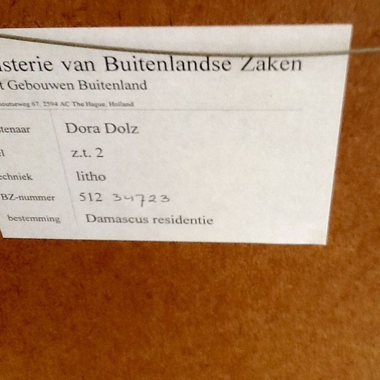 Dora Dolz, litho,gesigneerd en ingelijst kopen? Bied vanaf 25!