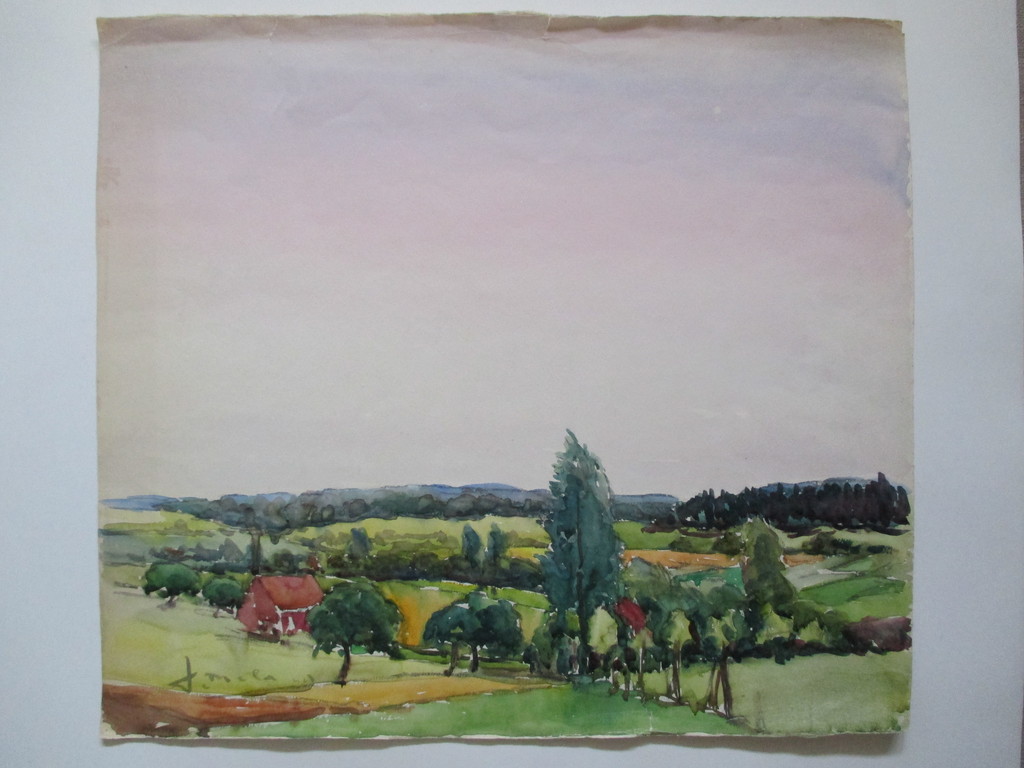 Onbekend gesigneerd, 3 aquarellen kopen? Bied vanaf 1!