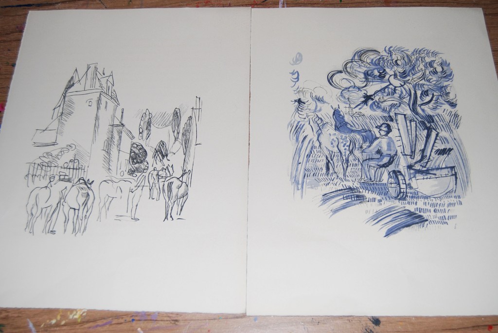 Raoul Dufy, 2 Houtgravures, 1957, 1 van 180 exempl. kopen? Bied vanaf 50!