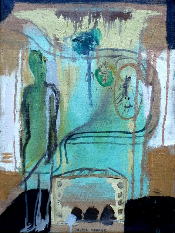 Jasper Krabbe - acrylverf op doek - 1995 verkocht voor € 1000!