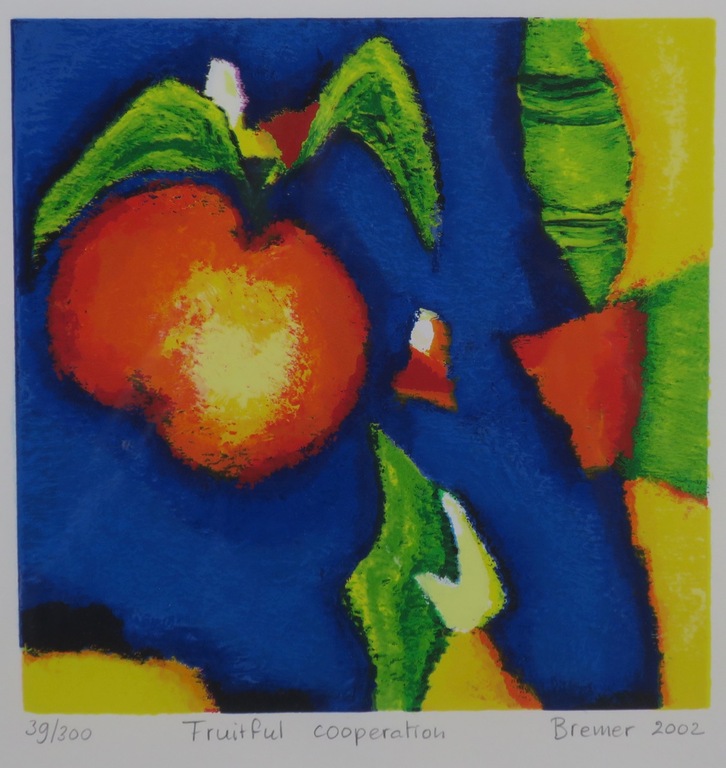 Saskia Bremer: Zeefdruk, Fruitful cooperation - Ingelijst kopen? Bied vanaf 1!