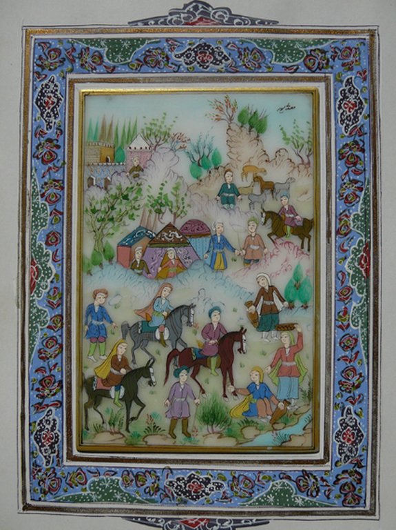 'Dorpsleven aan Beek' -onbekende kunstenaar / Arabic art- kopen? Bied vanaf 75!