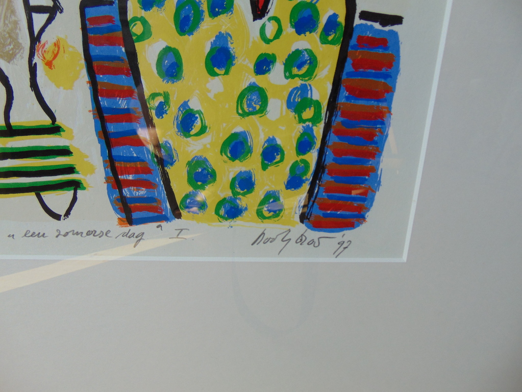 Keimpe Kootstra, Zeefdruk " Een Zomerse Dag "   1 en 2  kopen? Bied vanaf 75!