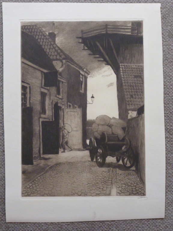 Willem Witsen - ets - Molensteeg, Wijk bij Duurstede kopen? Bied vanaf 95!