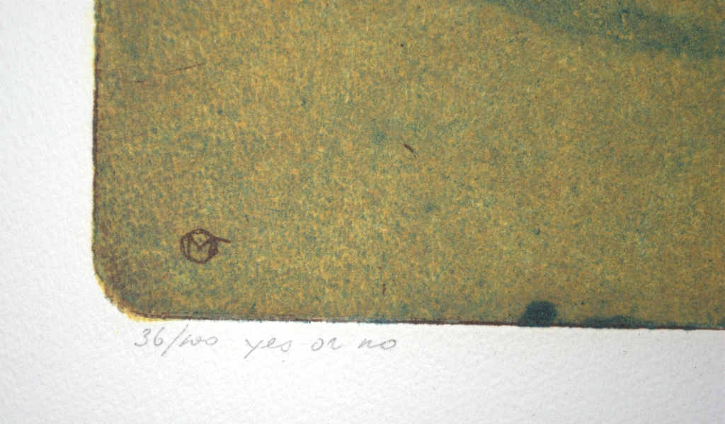 'Yes or No' 1980 - gekleurde ets, oplage 100.  kopen? Bied vanaf 45!