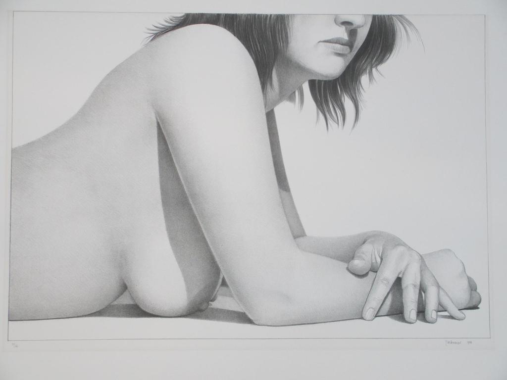 Roger Wittevrongel, Liggende naakte vrouw, Litho 1983 verkocht voor € 75!