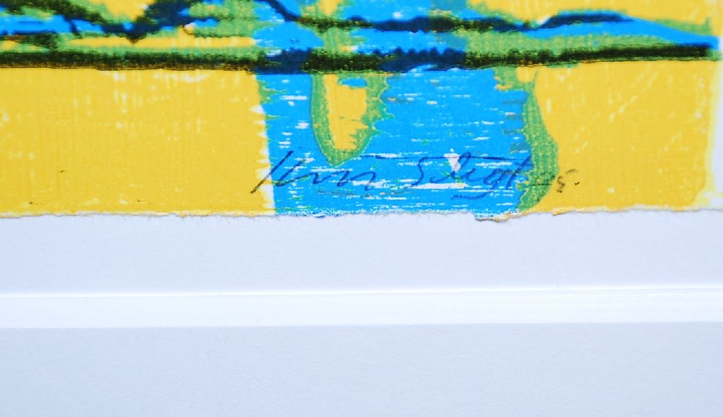 Kees Slegt: Grote Zeefdruk. Composities op geel. kopen? Bied vanaf 80!