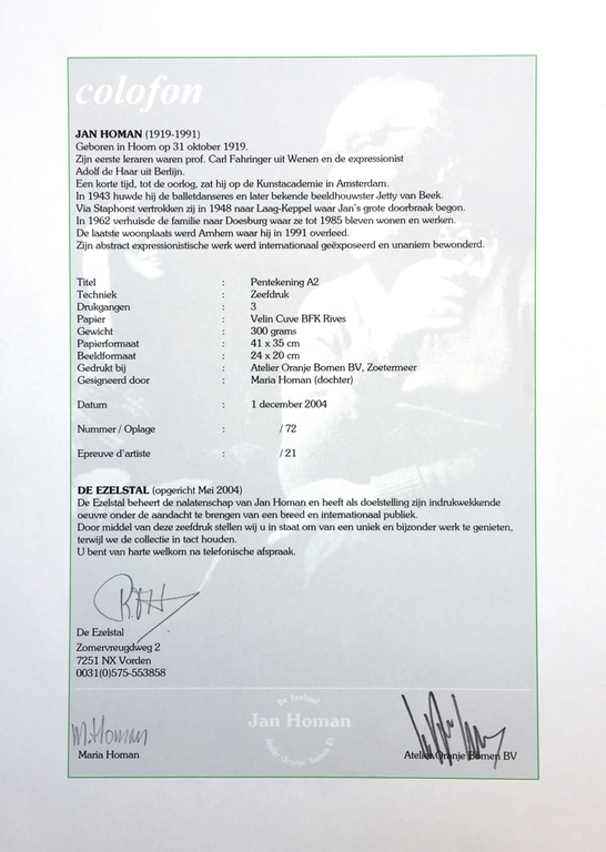 Jan Homan - Naakt A2 - gesigneerde zeefdruk - E/A - 2004 kopen? Bied vanaf 45!