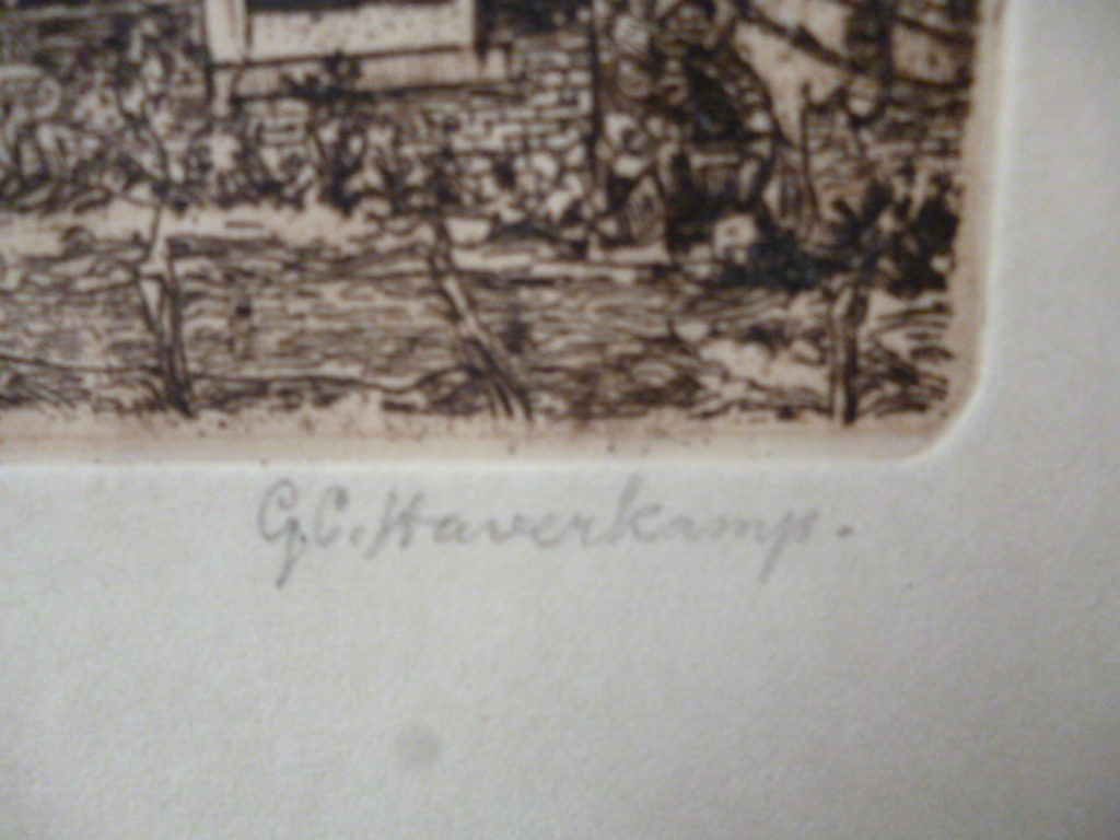 G.C.Haverkamp - ets - Twee molens kopen? Bied vanaf 25!