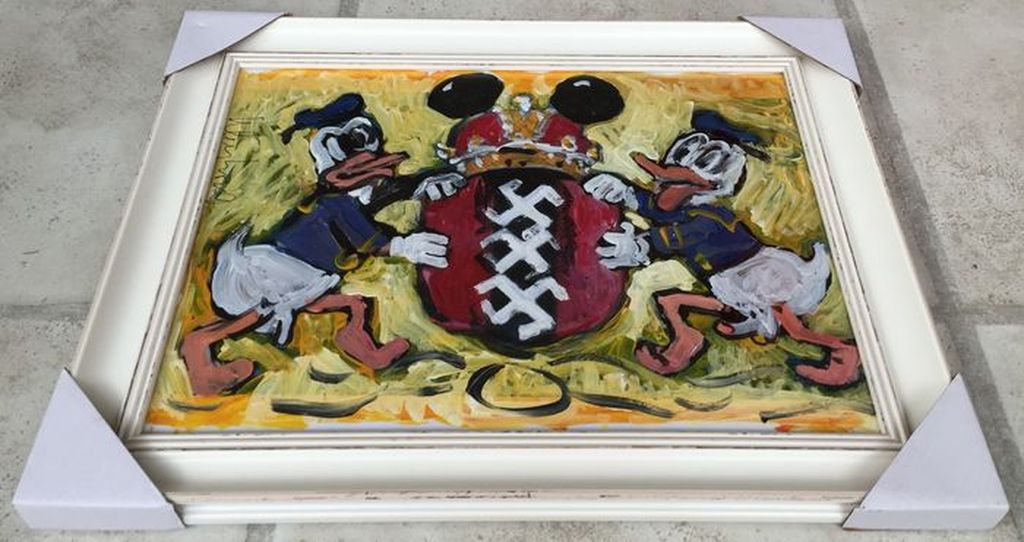Peter Klashorst - "Amsterdam Duckl" (Origineel ingelijst schilderij) kopen? Bied vanaf 1!