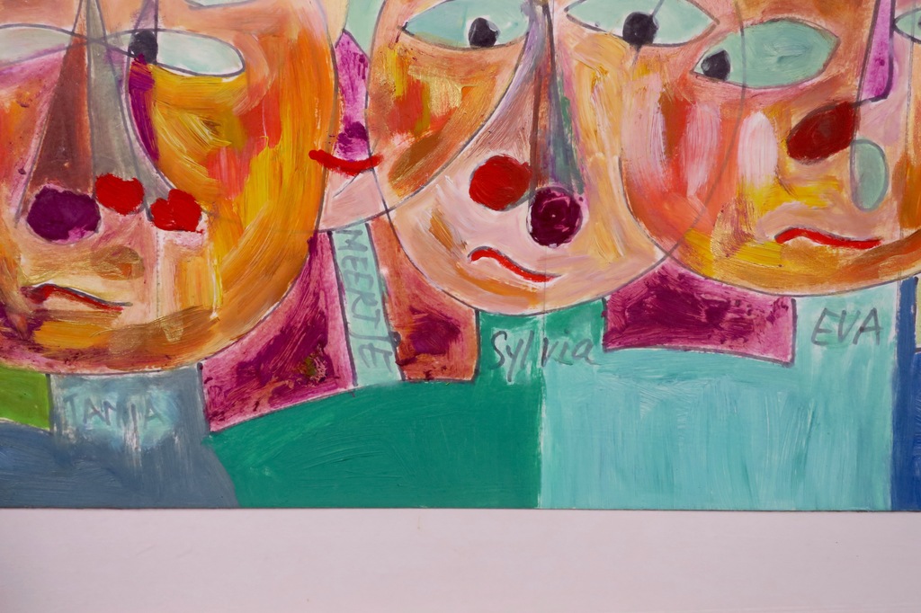 Meertje Kaal: Olieverf op papier, Tanja, Meertje, Sylvia.. - Ingelijst kopen? Bied vanaf 1!