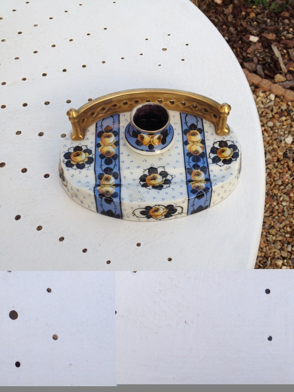 Limoges, Art Deco porseleinen inkpot en penhouder kopen? Bied vanaf 28!