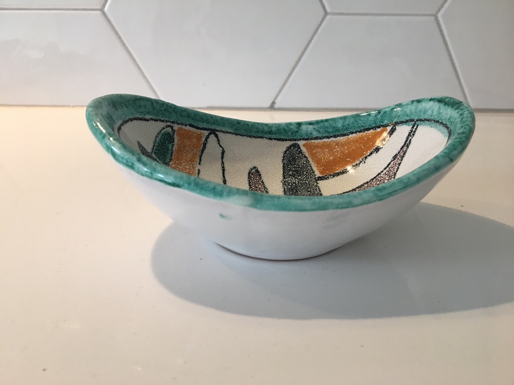 Fratelli Fanciulacci - Vintage Fifties schaaltje met hand beschilderd decor kopen? Bied vanaf 12!