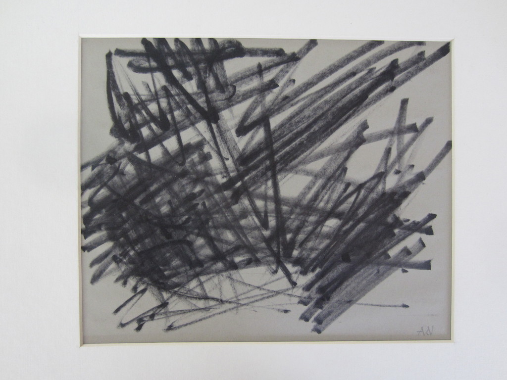 ANDRE VAN DER VOSSEN ABSTRACTE COMPOSITIE verkocht voor € 60!