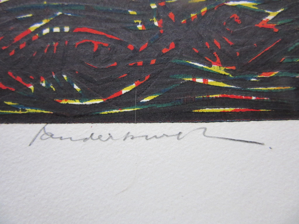 Flip van der Burgt (1927-1977) - kleurenhoutsnede 11/12, handgesigneerd kopen? Bied vanaf 50!