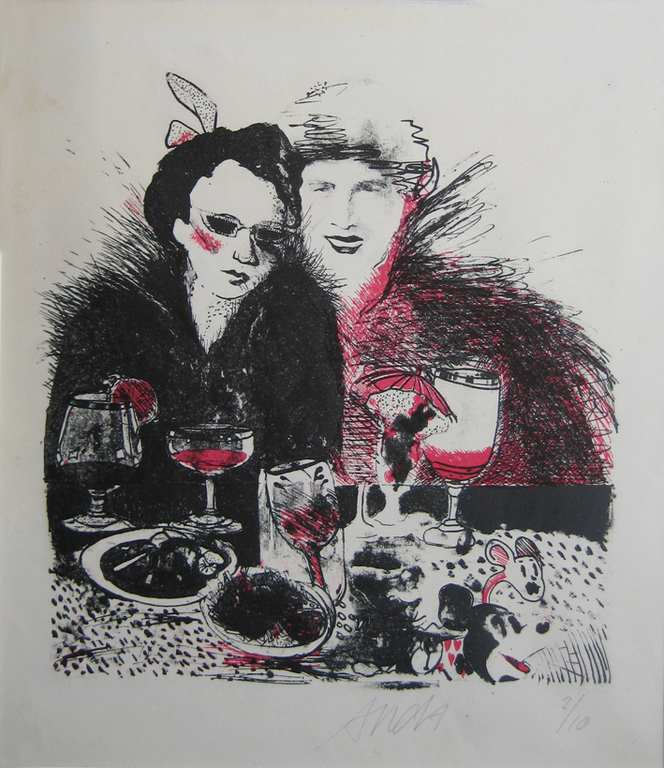 Anda Kouwenhoven, litho, z.t., ingelijst kopen? Bied vanaf 25!