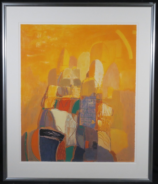 Ahmed Baldin: Zeefdruk, Dag - Ingelijst  verkocht voor € 60!