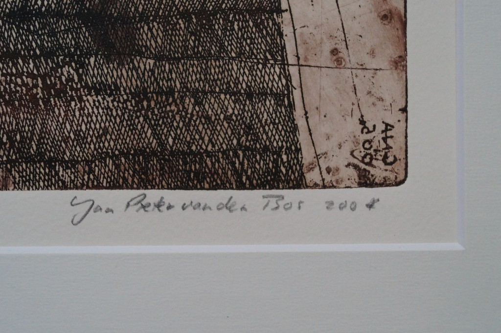 Jan Pieter van den Bos - gesigneerde ets - 2004 kopen? Bied vanaf 25!