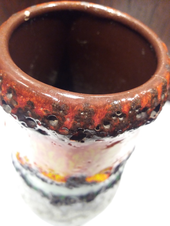 FAT LAVA Vase Scheurich 529-18 W Germany Miden 20ste eeuw  1960s 1970  Keramik P kopen? Bied vanaf 1!