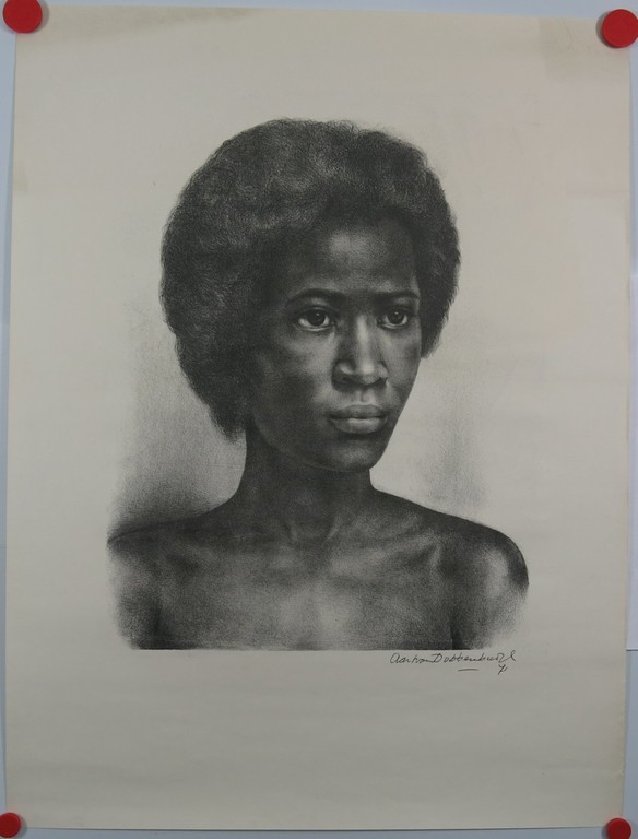 Aart van Dobbenburg: Litho, Portret van een donkere vrouw kopen? Bied vanaf 1!