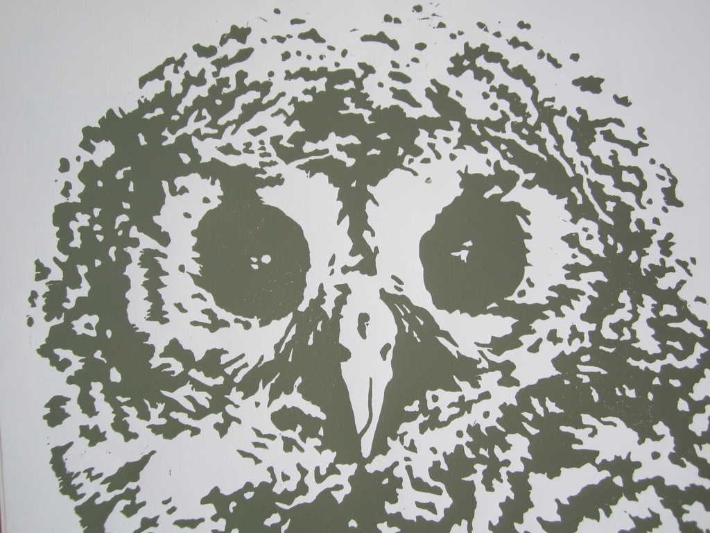 André Tigchelaar: Linosnede, Uil kopen? Bied vanaf 1!