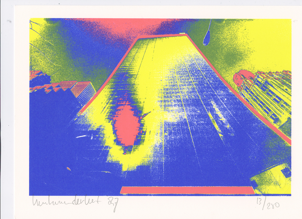 Henk van der Vet - New York - serie van 4 gesigneerde zeefdrukken - 1987 verkocht voor € 60!