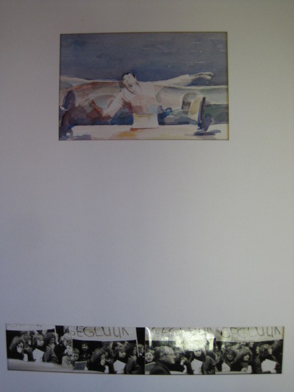 Geëngageerde Kunst Foto/Aquarel "it's a Mans World" Alex Lichtveld Amsterdam1971 kopen? Bied vanaf 1!