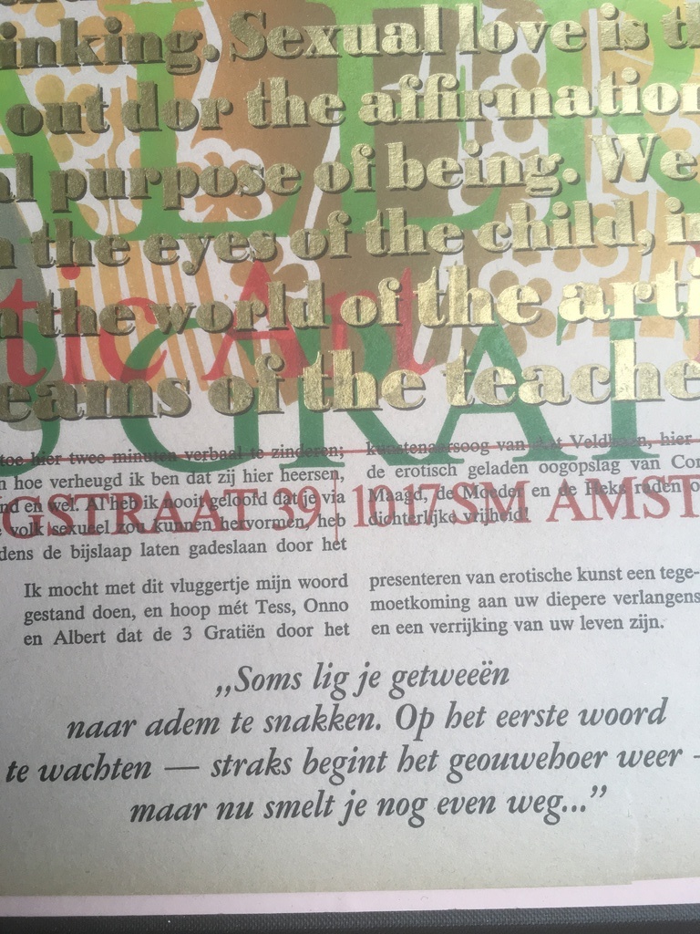 Simon Vinkenoog: Kleurenlitho, Openingsspeech De 3 Gratiën. kopen? Bied vanaf 1!