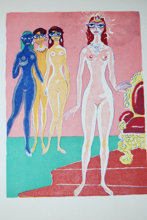 Kees van Dongen, Houtgravure uit Mille Nuits et un Nuit 1955 verkocht voor € 50!
