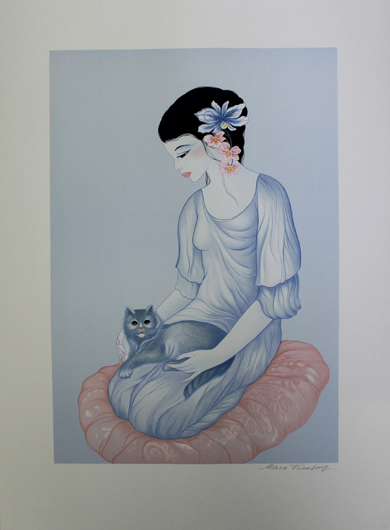 Mara Tran Long - Originele handgesigneerde kleuren litho  kopen? Bied vanaf 1!