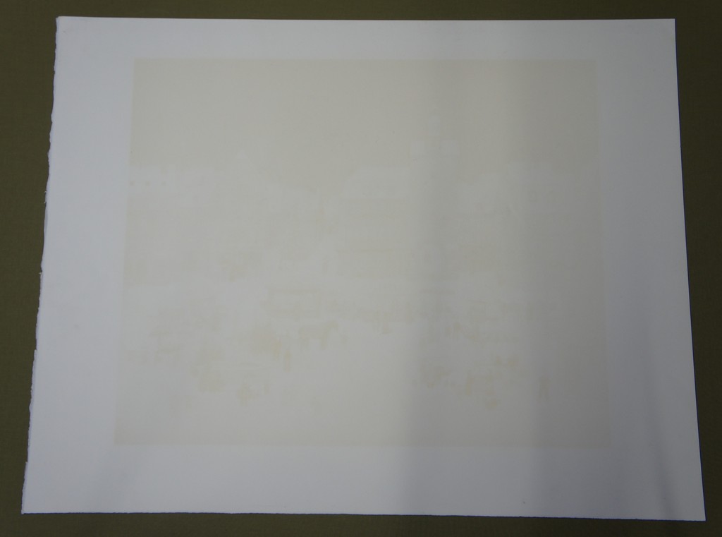 Lithografie - Michel Delacroix (1933), Kerstmarkt kopen? Bied vanaf 25!