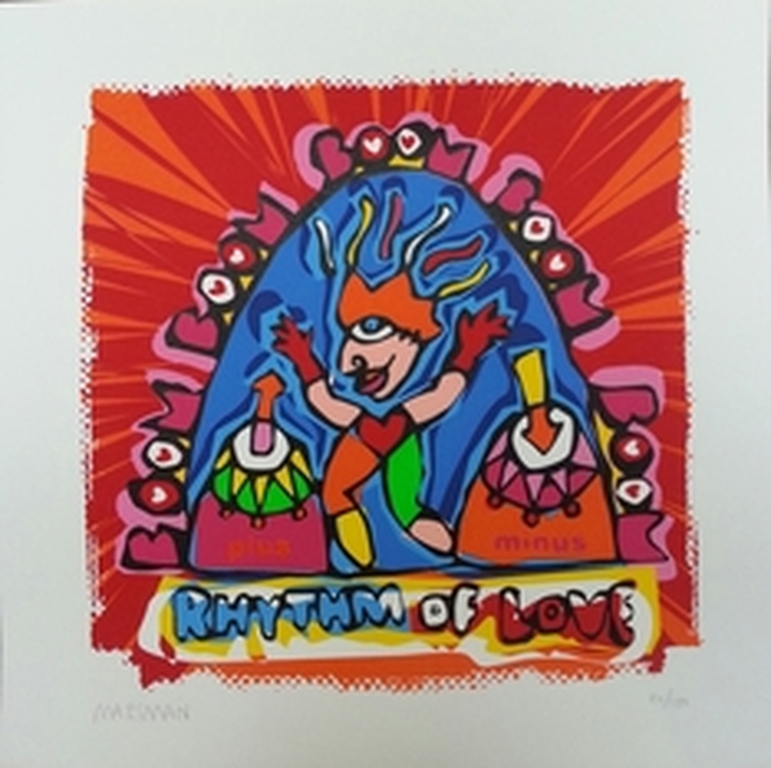 Jean-Paul Marsman, zeefdruk op papier, titel:"Rhythm of love " kopen? Bied vanaf 1!