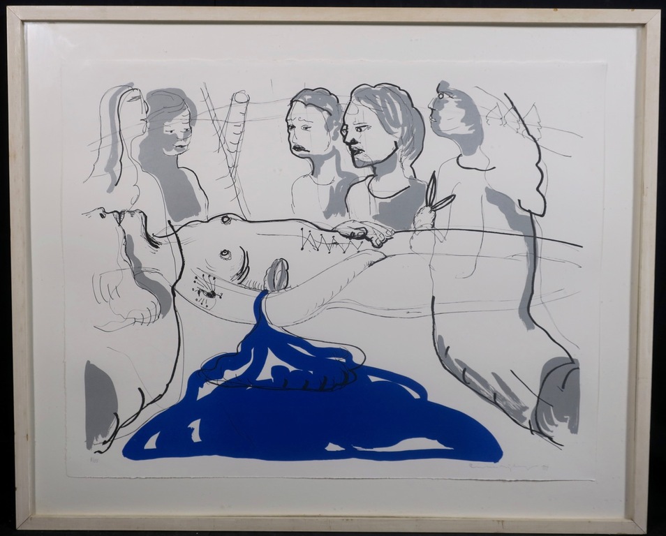 Rinke Nijburg: Litho, Ontmoeting - Ingelijst kopen? Bied vanaf 1!