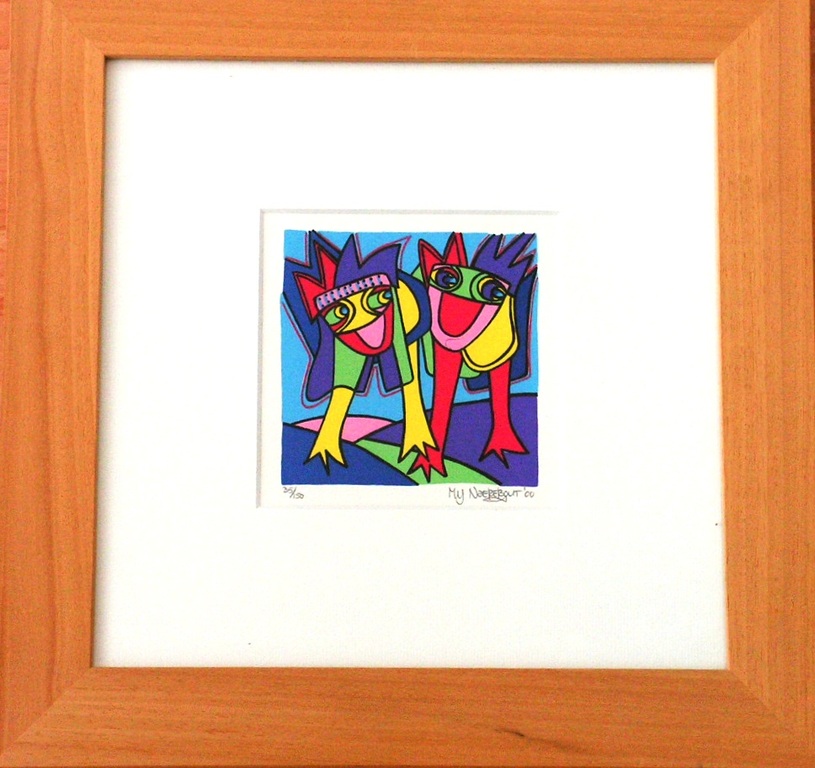 Marianne Naerebout - zeefdruk - zonder titel verkocht voor € 40!