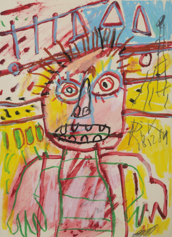 Rik van Iersel: Gouache op papier, Z.T. Figuur verkocht voor € 80!