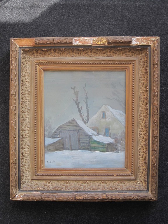 Janus de Winter 1882-1951 aquarel "winters landschap" ca.  1920  kopen? Bied vanaf 1!