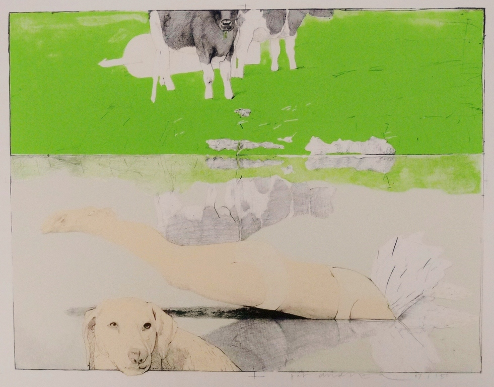 Pat Andrea, Kleurenlithografie, Zonder titel verkocht voor € 120!