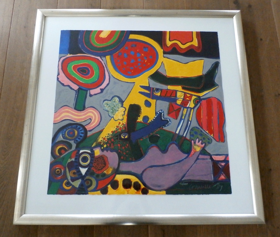 Corneille - grote ingelijste zeefdruk - 1989 kopen? Bied vanaf 750!