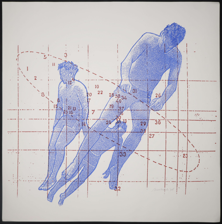 Anne Semler: Zeefdruk, 3 drijvende mannen kopen? Bied vanaf 20!