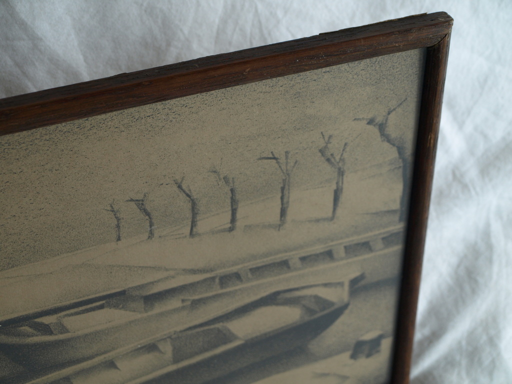 Aart van Dobbenburgh : Litho – Bootjes – gesigneerd & ingelijst - 1927 kopen? Bied vanaf 1!