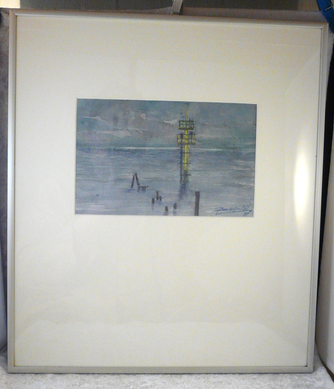 Boudewijn Nel, Aquarel, Zeezicht, 1977 kopen? Bied vanaf 50!