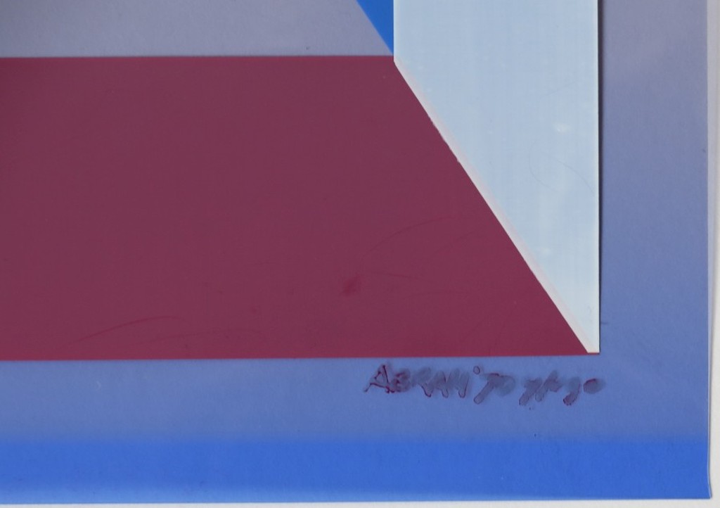 Ronald Abram: Zeefdruk, Geometrische compositie kopen? Bied vanaf 1!