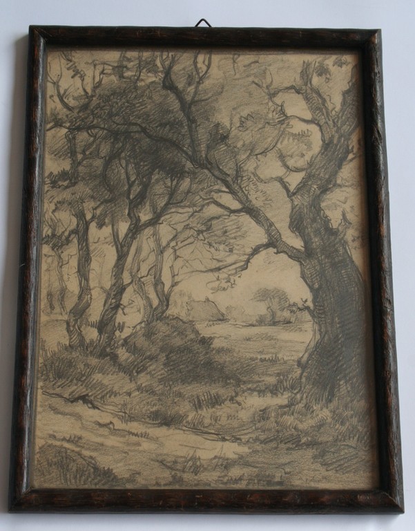 Jelle Hoogstra, twee tekeningen, één houtskool met pastel en één potlood kopen? Bied vanaf 40!