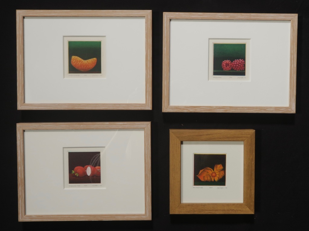 Lot met 4 werken van Joop Vegter: Mezzotint, Doorgesneden radijs.. - lijstjes kopen? Bied vanaf 60!