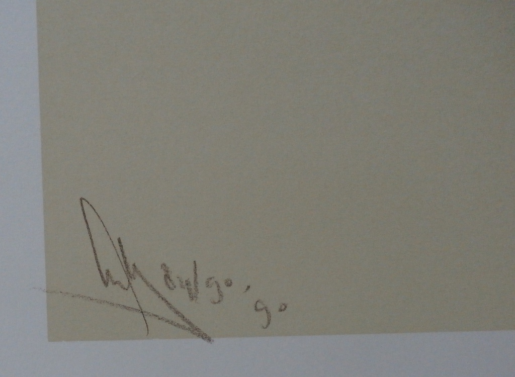 Arty Grimm - grote zeefdruk: abstracte compositie - 1990 kopen? Bied vanaf 70!