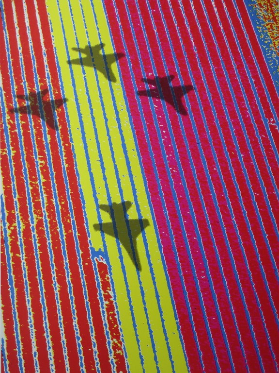 Henk van der Vet, Straaljagers boven bollenvelden, Zeefdruk kopen? Bied vanaf 40!