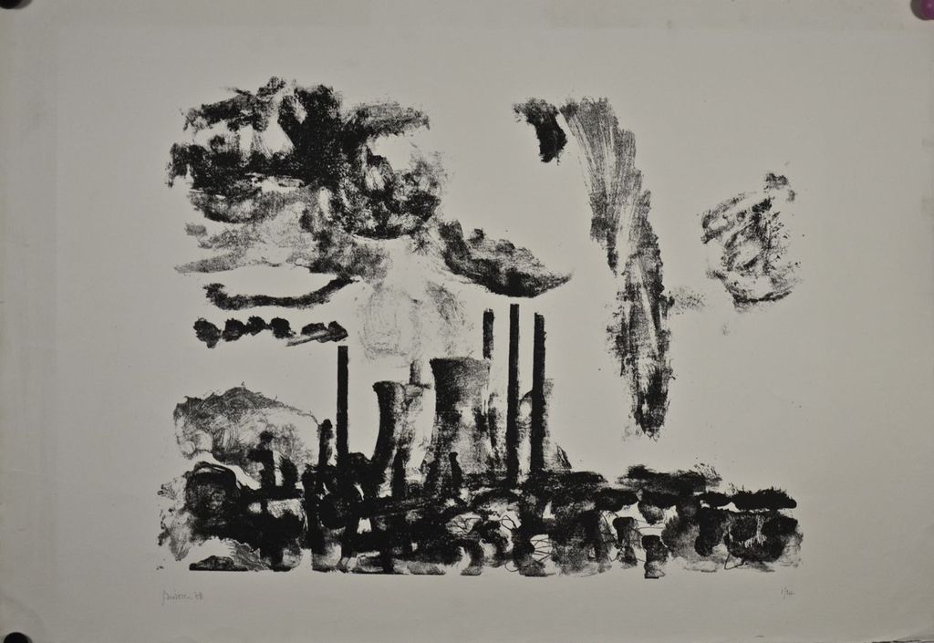 Jef Diederen: Litho. Abstracte compositie kopen? Bied vanaf 70!