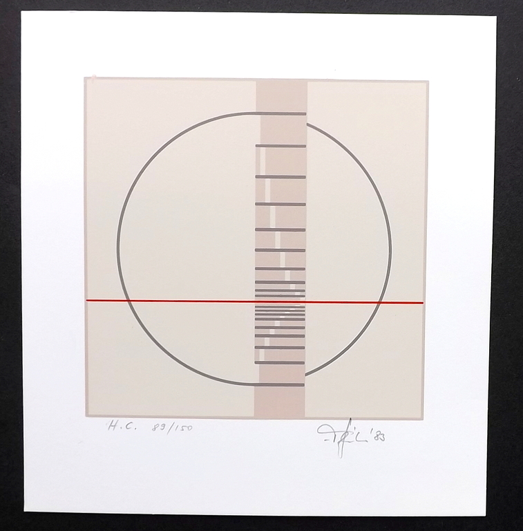 Friedrich Geiler - 3x gesigneerde litho - Konstruktive Landschaft I, II, III  kopen? Bied vanaf 1!