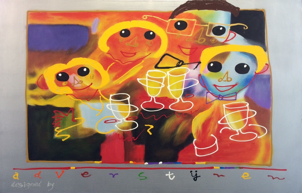 Designed by Ad Verstijnen schilderij  verkocht voor € 185!